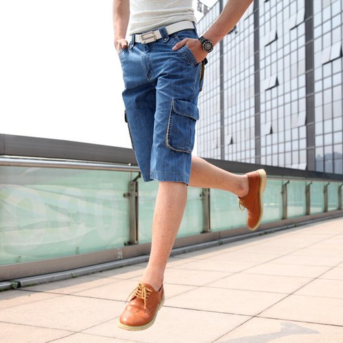 Mens jeans shorts cargo combat - shorts,