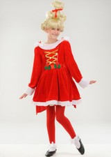 Girls The Grinch Style Red