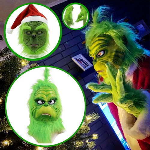 Grinch mask gloves - mask, for