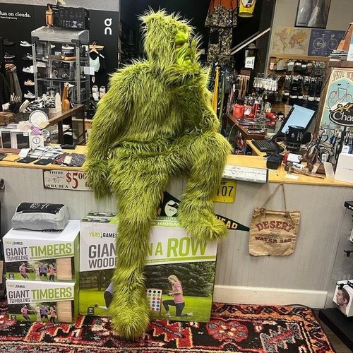 Green furry monster grinch - monster,