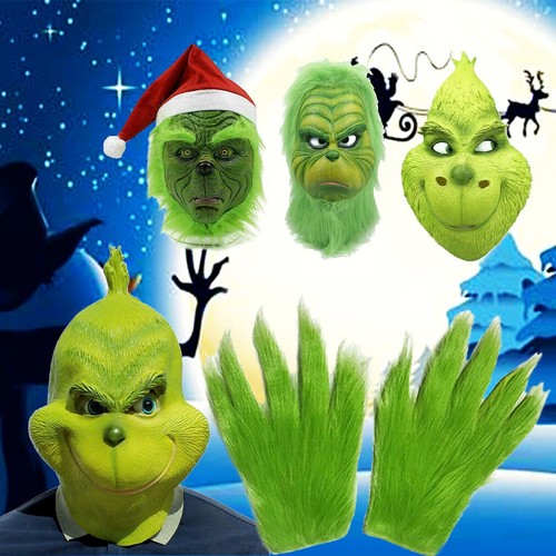 Grinch mask gloves set - set, kids