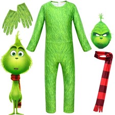 Kids Grinch Cosplay Jumpsuit