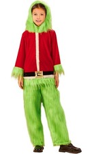 Kids Santa Grinch Costume Xmas